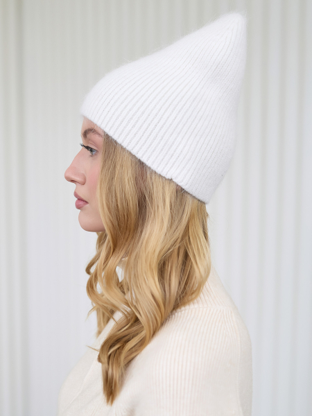 Шапка с ангорой I.B.W., цвет: молочный KJ062 купить онлайн