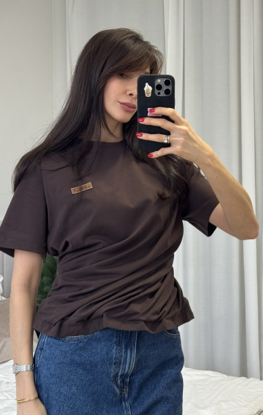 Футболка TWIST BROWN Label .B, цвет: BROWN, Tp.01.42BRN купить онлайн