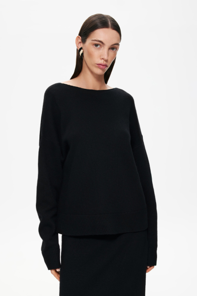 Джемпер с кашемиром и кружевом DREAMS BY ALENA AKHMADULLINA, цвет: Черный, 225104140304299/903000 купить онлайн