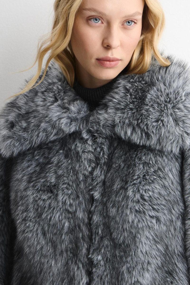 Шуба ACCOM ENEVOO, цвет: серый,  купить онлайн