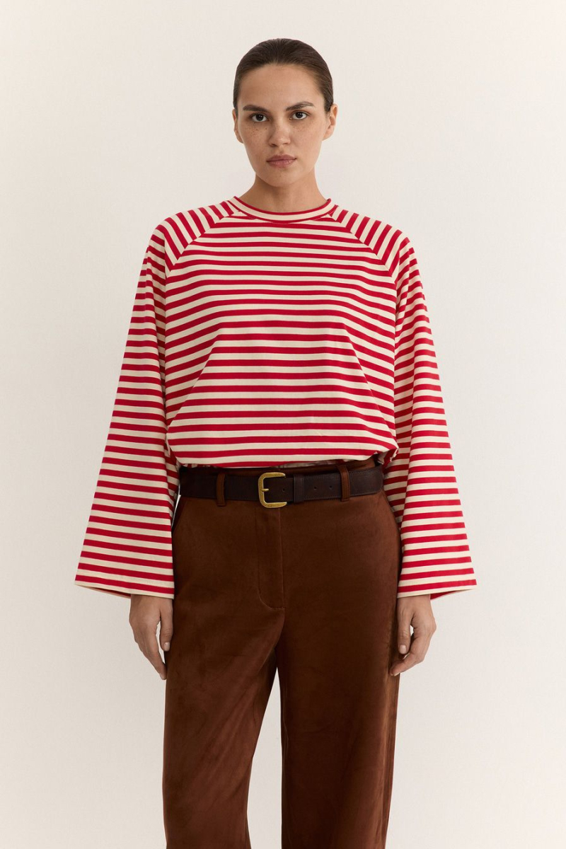 Лонгслив из смесового хлопка