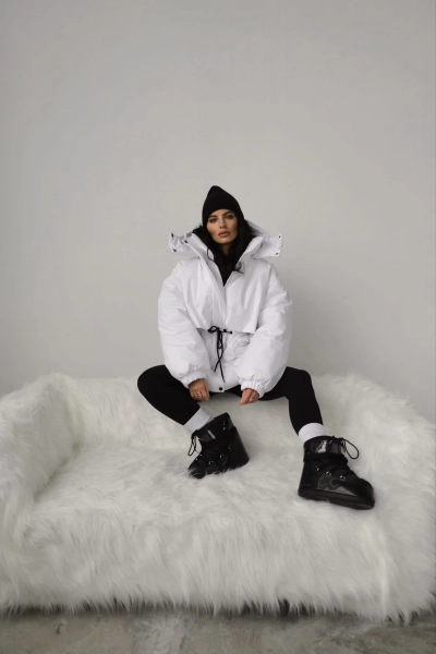 Парка утепленная MINI, цвет: белый, НФ-00000308 купить онлайн