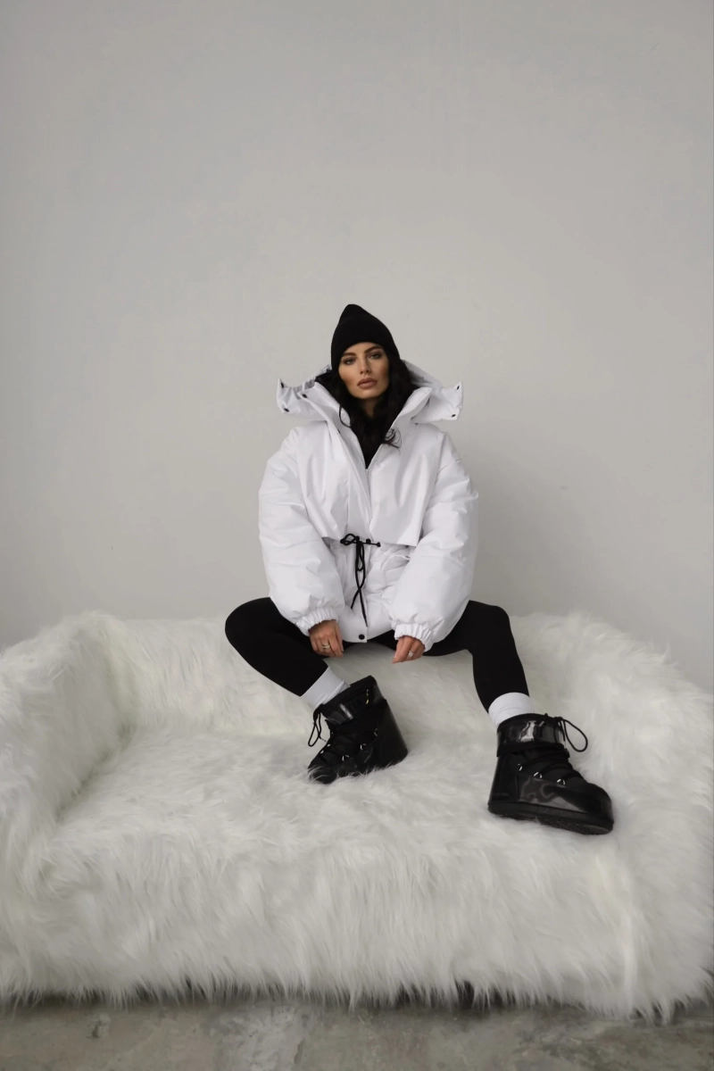 Парка утепленная MINI, цвет: белый, НФ-00000308 купить онлайн