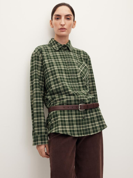 Рубашка в клетку Saddle Chaika, цвет: зеленый, AW25BL01-180 купить онлайн