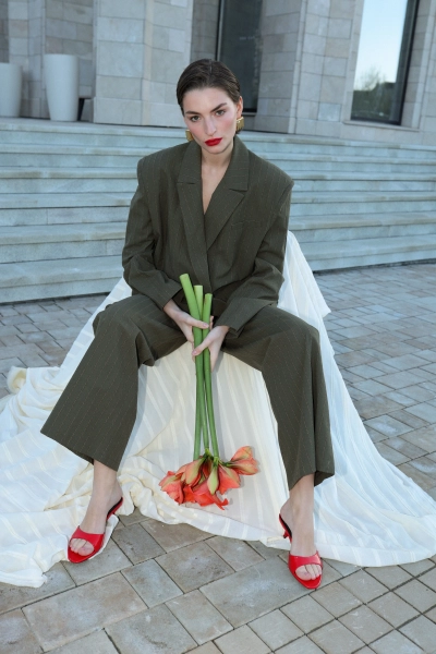 Жакет line Green issju, цвет: зеленый  |новая коллекция купить онлайн