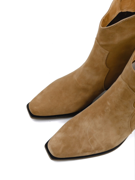 Ботинки демисезонные из натуральной замши GRANDERA, цвет: бежевый 015-29701-652 (938) купить онлайн