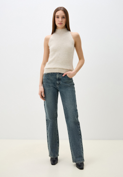 Топ с горлом ENEVOO, цвет: бежевый, 03585 купить онлайн