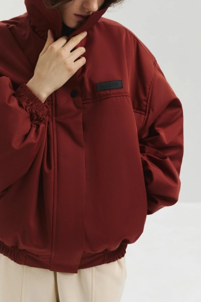 Бомбер укороченный marte, цвет: терракотовый,  купить онлайн