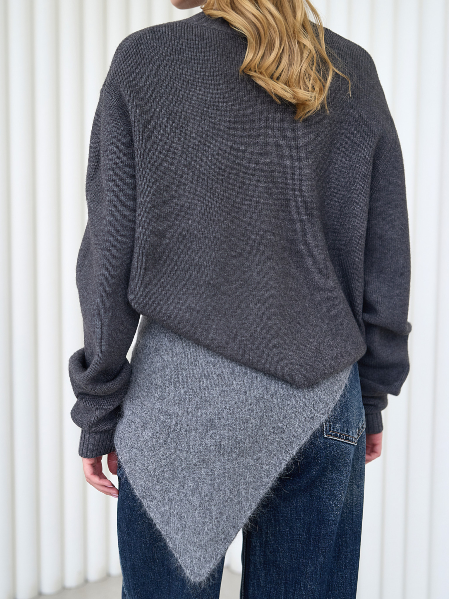 Косынка с ангорой I.B.W., цвет: серый KJ125 купить онлайн