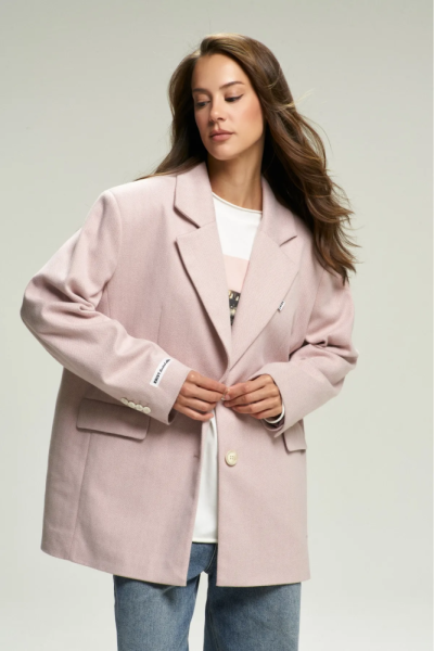 Пальто-жакет "Ёлочка" Pink