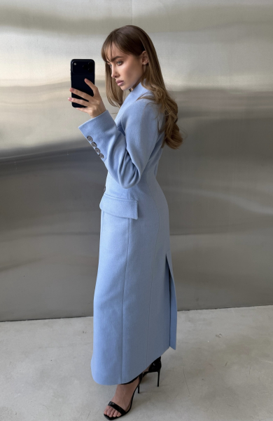 Пальто "Stephanie" голубое Label .B, цвет: голубой,  купить онлайн