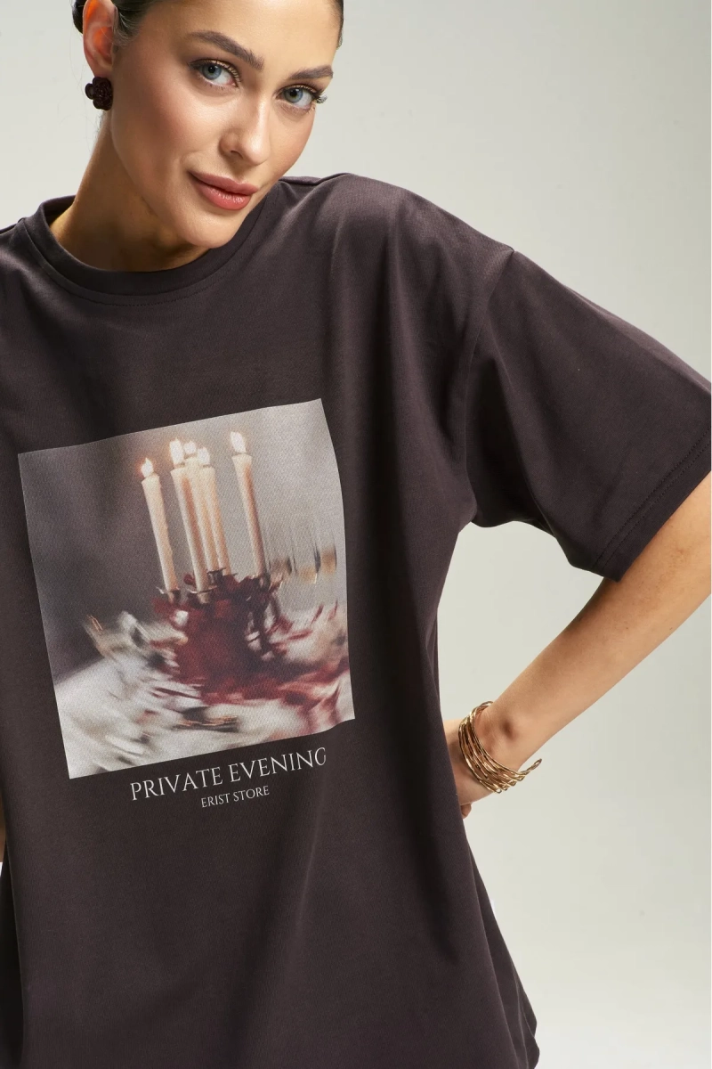 Футболка Private Evening Brown Erist store, цвет: коричневый, НФ-00002912 купить онлайн