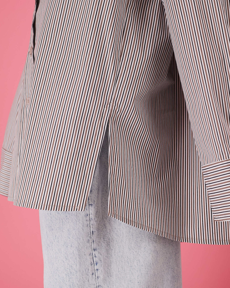 Рубашка макси овер #35 TABOO, цвет: черно-белый, Rub35 купить онлайн