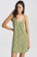 Платье мини на регулируемых бретелях Floral Green