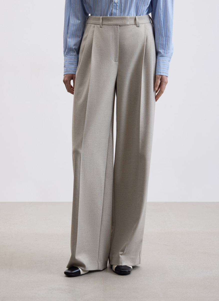 Брюки широкие ALL WE NEED, цвет: Серо-бежевый, 2604W1604-12Д купить онлайн