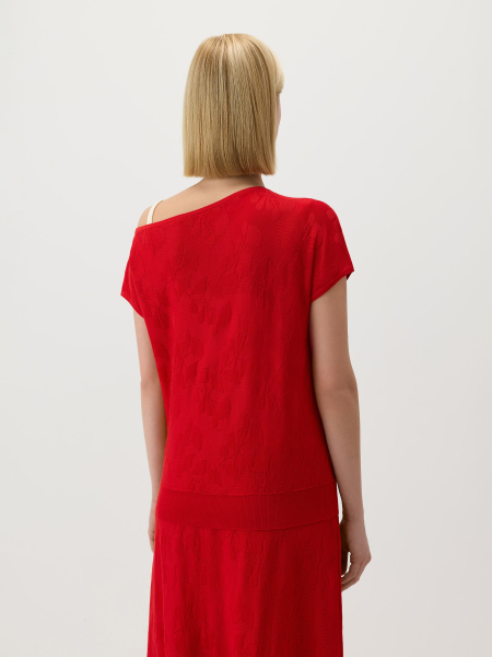 Ассиметричный джемпер Conso, цвет: красный, KJS 260750 - красный купить онлайн