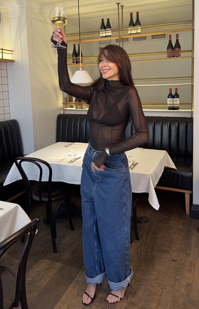 Лонгслив из сетки LABEL .B & TOUSSUN Label .B, цвет: Чeрный, TSLB030090499S купить онлайн