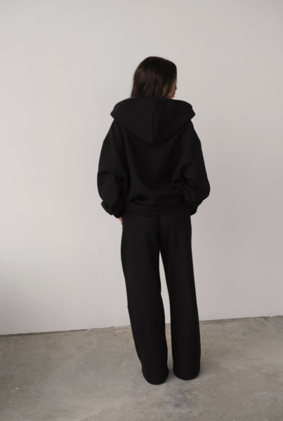 Брюки прямые с начёсом Soft MINI, цвет: Черный, НФ-00000438 купить онлайн