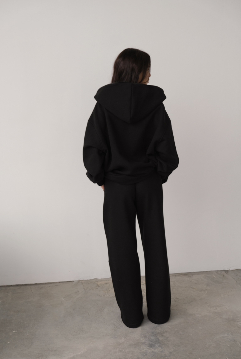 Брюки прямые с начёсом Soft MINI, цвет: Черный, НФ-00000438 купить онлайн