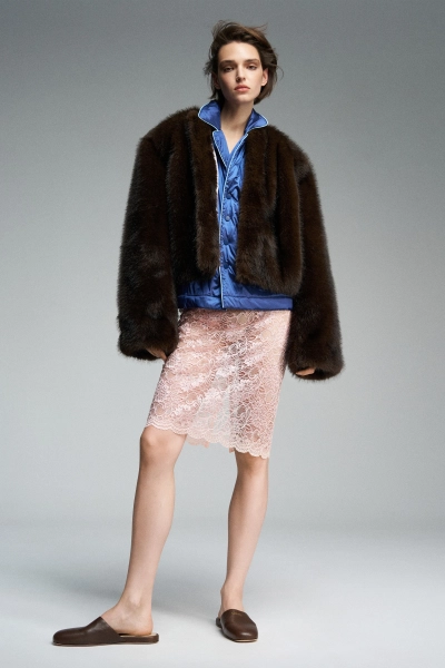 Утепленная рубашка с вышивкой WALK OF SHAME, цвет: синий, PC006/FW2526 купить онлайн