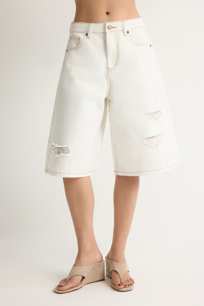 Шорты из 100% хлопка TOPTOP, цвет: белый, TT.039.19079.100 купить онлайн