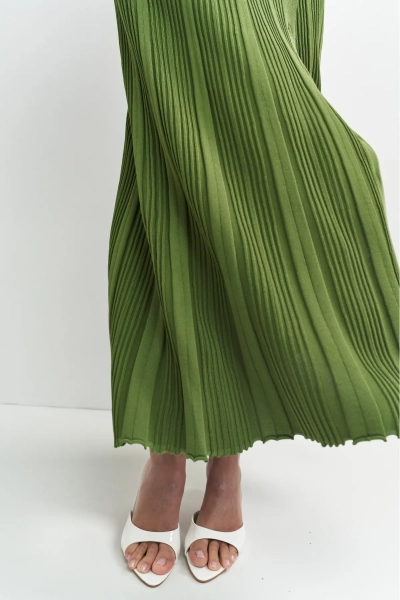 Платье трикотажное на пуговицах Erist store, цвет: зеленый, НФ-00003311 купить онлайн