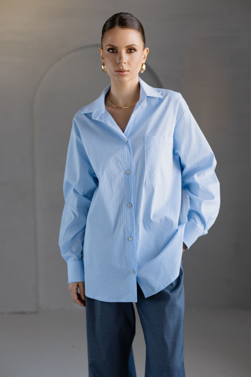 Рубашка из хлопка в полоску