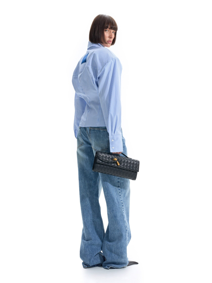 Рубашка 'СЕСТРА' в полоску ANOTHER SELECT, цвет: голубой, 00056 купить онлайн