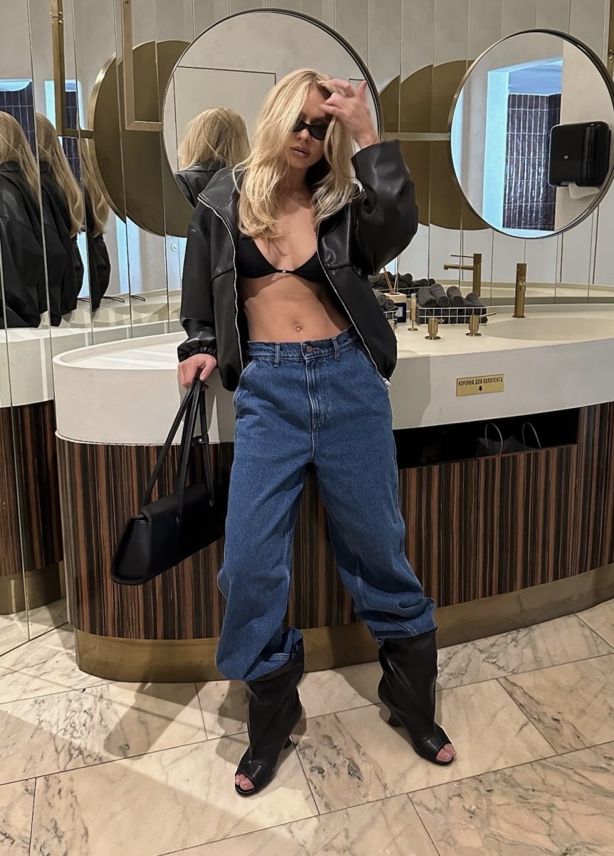 Джинсы прямые с рельефами Label .B, цвет: синий,  купить онлайн