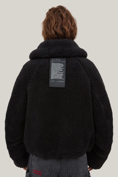 Оверсайз бомбер из шерсти p.p.s., цвет: Черный, P_0600.01.00 купить онлайн