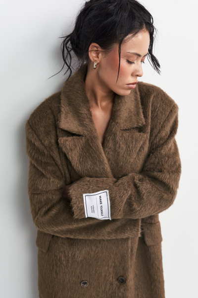 Пальто-макси Erist store, цвет: коричневый, НФ-00003233 купить онлайн