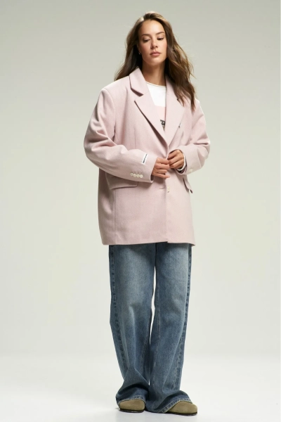 Пальто-жакет "Ёлочка" Pink Erist store, цвет: розовый, НФ-00001658 купить онлайн