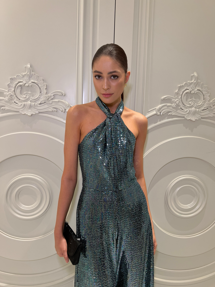 Комбинезон с блестками с завязкой через шею VELVET, цвет: зеленый, 00-00004133 купить онлайн