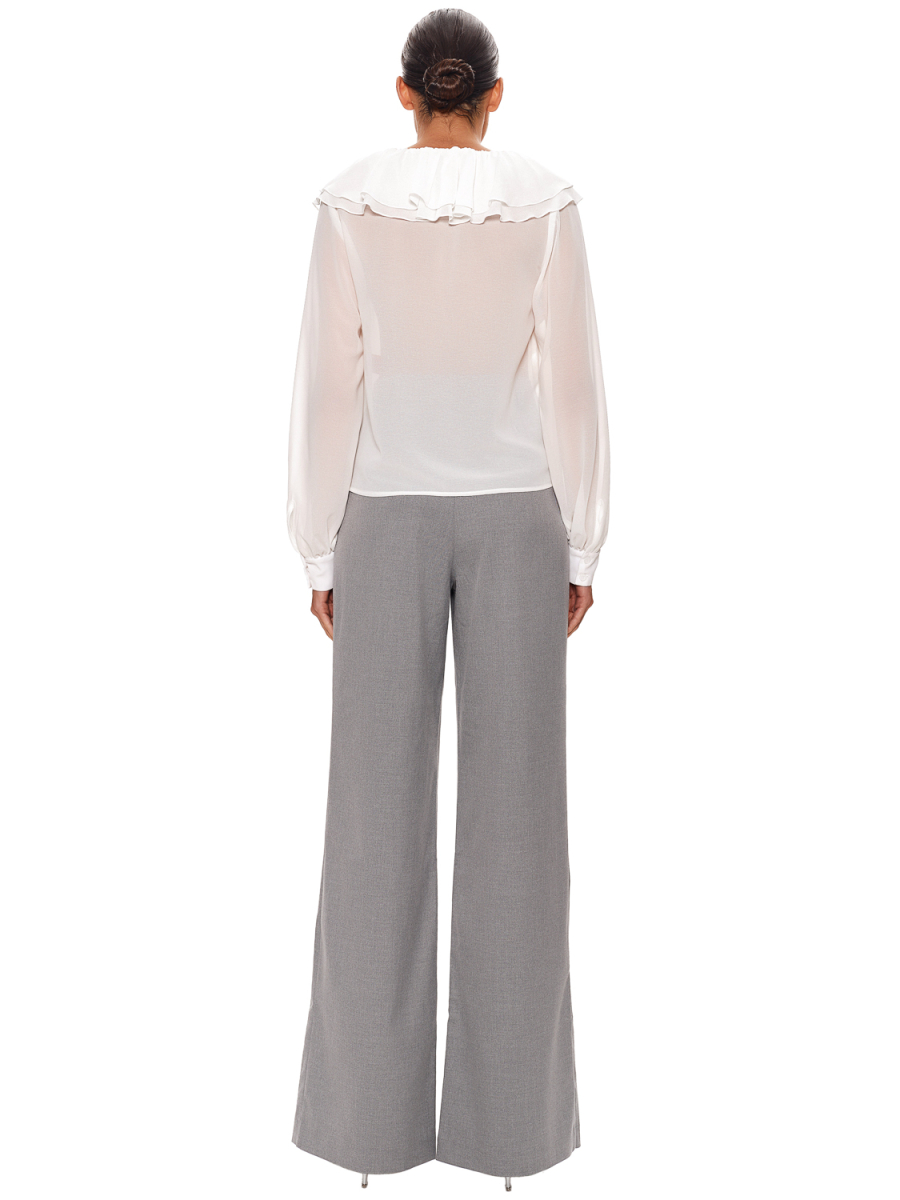 Блузка с воланами SODAMODA, цвет: белый, 13439 купить онлайн