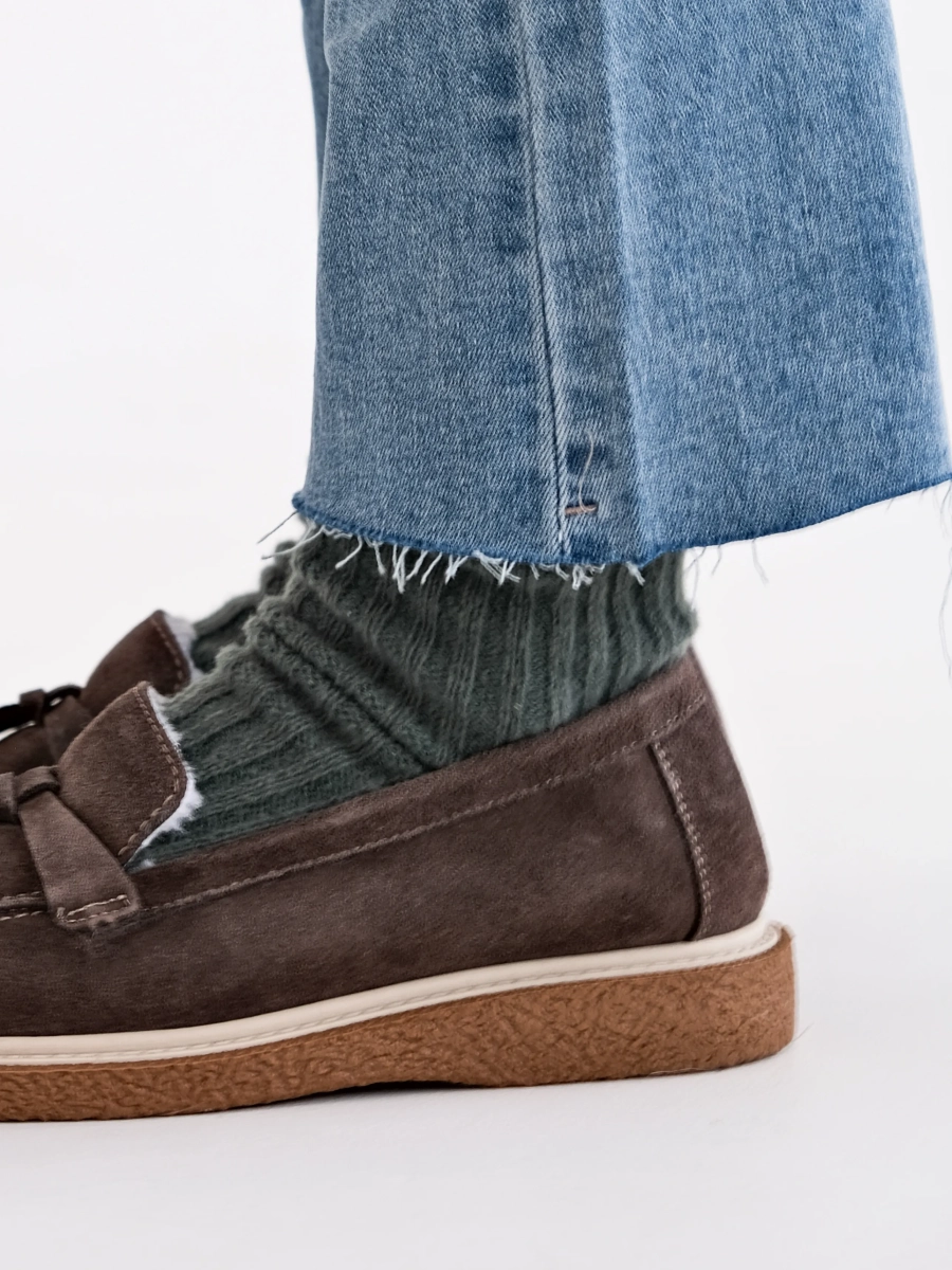 Носки теплые шерстяные, 2 пары TENDEN, цвет: зеленый/молочный WSF21/33M/зеленый/молочный купить онлайн