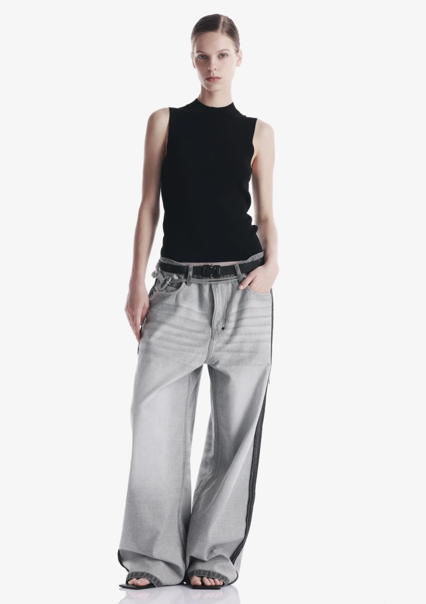 Широкие джинсы KRAKATAU, цвет: серый, Ru226-33 купить онлайн