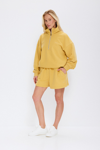 Свитшот из бархатистого хлопка ABDA, цвет: сафари, 912601402970 купить онлайн