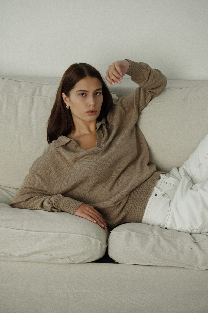 Поло из мериноса Y.SO, цвет: BEIGE,  купить онлайн