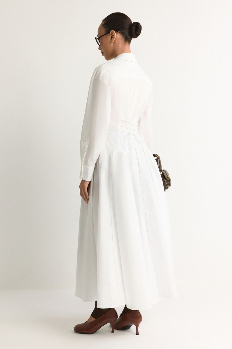 Платье из смесового хлопка TOPTOP, цвет: белый, TT.012.18304.100 купить онлайн