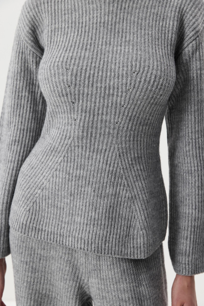 Джемпер приталенный с шерстью Charmstore, цвет: серый меланж, 303-48178-889 купить онлайн
