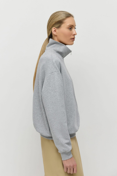 Свитшот Around Lobster Club AROUND, цвет: серый меланж, 219_119C01 купить онлайн