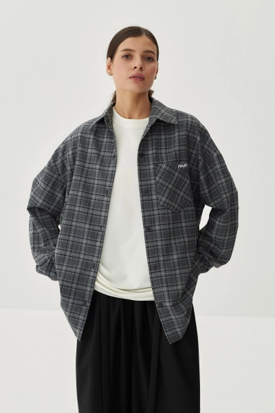 Рубашка PLAID 3.0 MÁRTE, цвет: серый,  купить онлайн