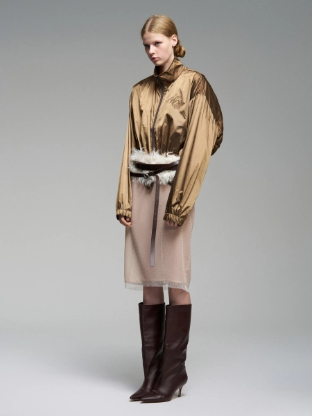 Юбка миди в горох WALK OF SHAME, цвет: бежевый, SK103/FW2526 купить онлайн