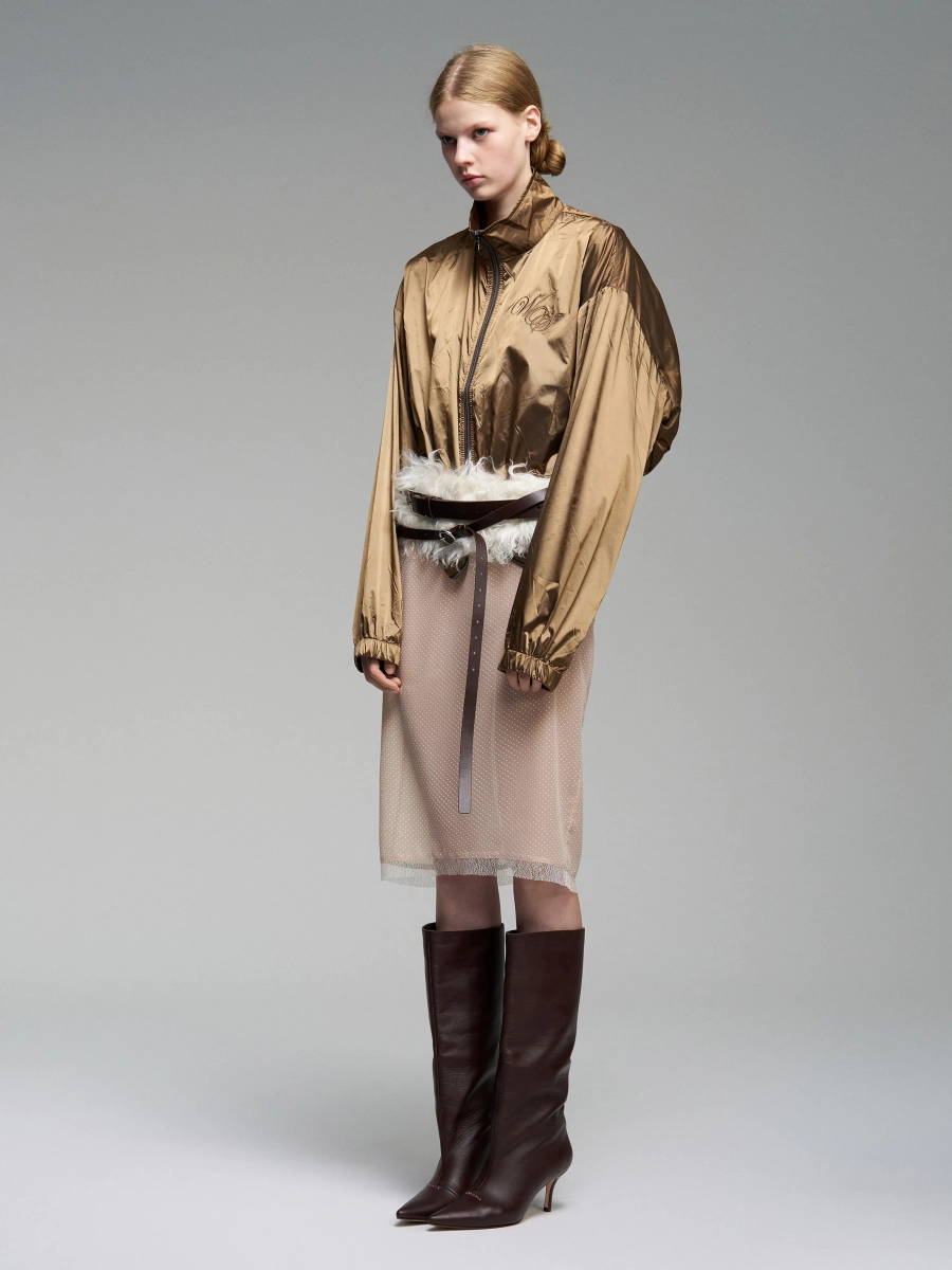 Юбка миди в горох WALK OF SHAME, цвет: бежевый, SK103/FW2526 купить онлайн