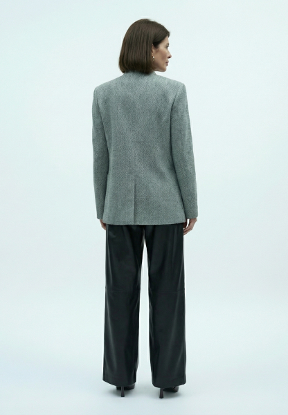 Жакет прямой без лацканов SAGAS, цвет: синий, 3100404 купить онлайн