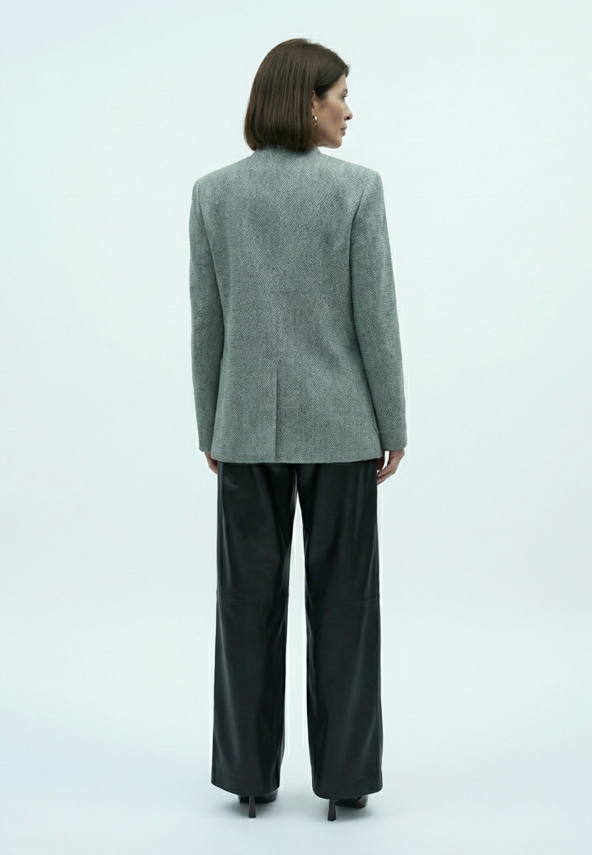 Жакет прямой без лацканов SAGAS, цвет: синий, 3100404 купить онлайн