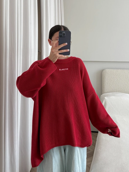 Джемпер KNIT ELASTIC, цвет: алый, 02355 купить онлайн