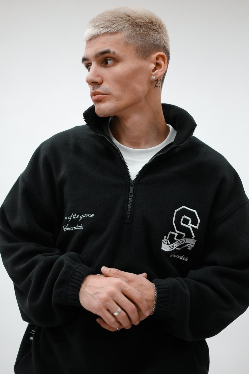 Флис на змейке SCANDALIS, цвет: Черный, Флис001а купить онлайн