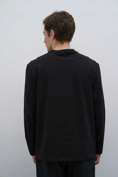 Лонгслив Cotton Basic BUCHNER, цвет: Черный, TS0123005BL купить онлайн