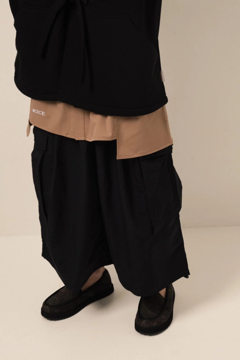 Кюлоты KINOMO OVERSIZE CULOTTES CARGO TASLAN/BLACK